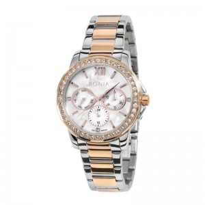 Bonia BR190-2653S Silver Rosegold White Lady