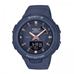 Casio Baby-G BSA-B100-2ADR Blue Rosegold Tick