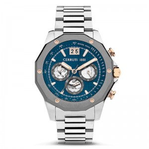 Cerruti 1881 CIWGI2207401 Molveno Silver Blue Steel
