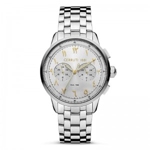 Cerruti 1881 CIWGK2224908 Mucciano Silver White Steel Arabic