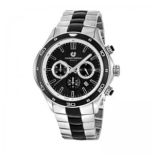 Charles Jourdan CJ1076-1332C Silver Black Steel