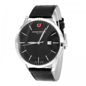 Charles Jourdan CJ1085-1332 Silver Black Leather