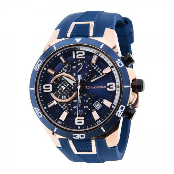 Crocodile CM-034D34C Rosegold Blue