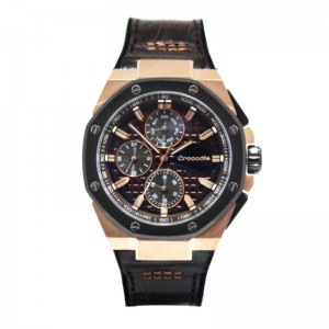 Crocodile CM-038D34F Rosegold Brown