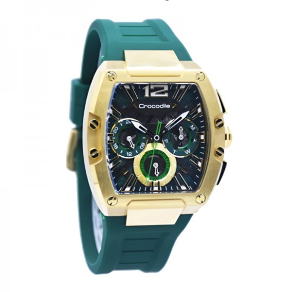 Crocodile CM-042C34D Green Rubber Silicon Strap