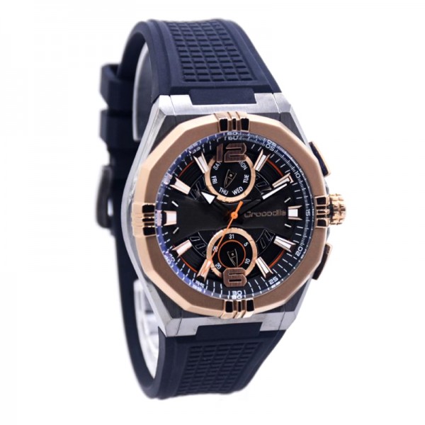 Crocodile CM-043D34B Black Rosegold