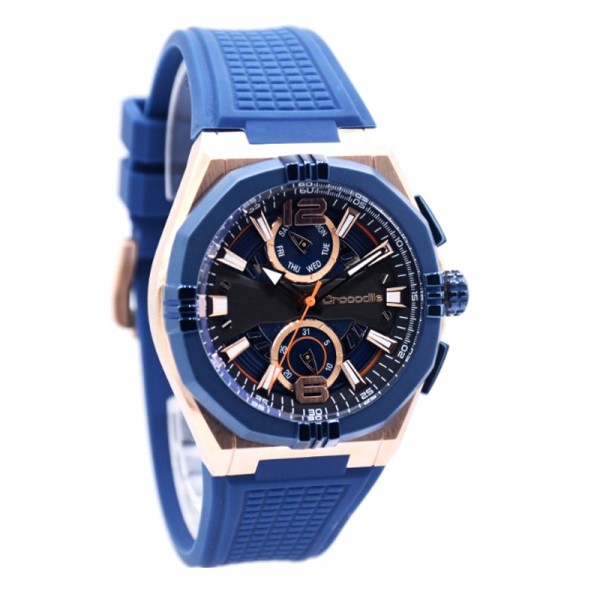 Crocodile CM-043D34C Rosegold Blue