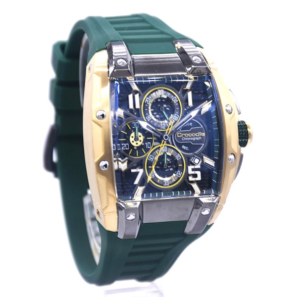 Crocodile CM-048C34D Green Rubber Strap