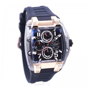 Crocodile CM-048G34B Black Rubber Strap