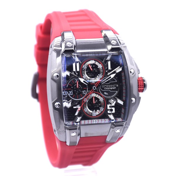 Crocodile CM-048G34J Red Rubber Strap