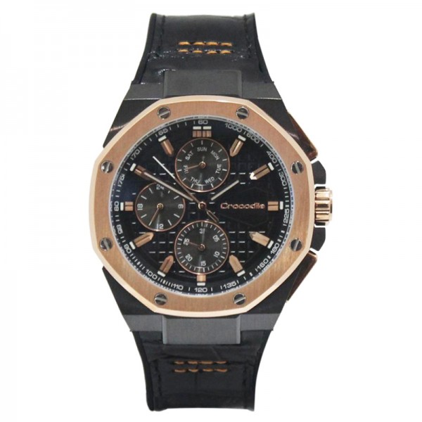 Crocodile CM-038D34B Rosegold Black