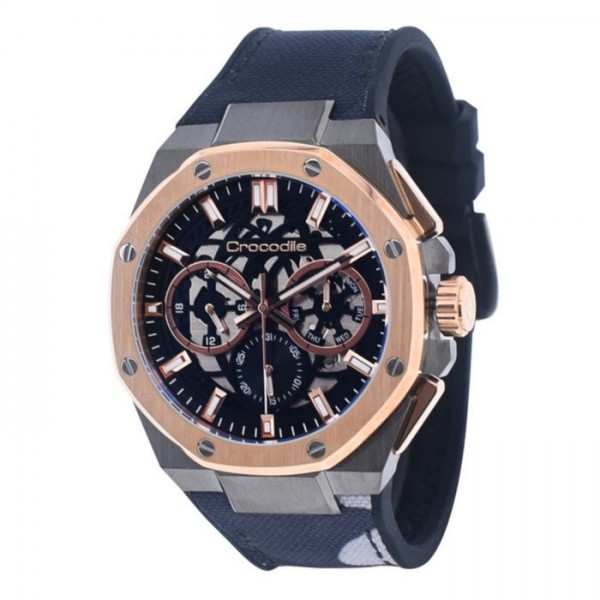 Crocodile CM-039D32E Rosegold Grey Black