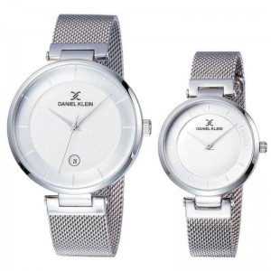 Daniel Klein DK11917-1 Silver White Couple