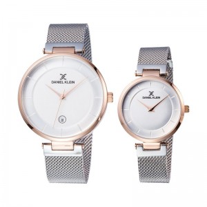Daniel Klein DK11917-4 Silver Rosegold White Couple