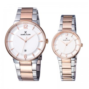 Daniel Klein DK11976-2 Silver Rosegold White Couple