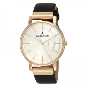 Daniel Klein DK12076-4 Gold Black Leather