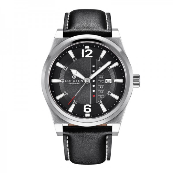 LOFOTEN F-6514MC-SS4 Silver Black Leather F 6514