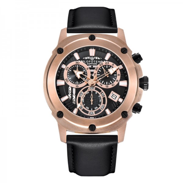 LOFOTEN F-6516MC-RG4 Rosegold Black Leather F 6516