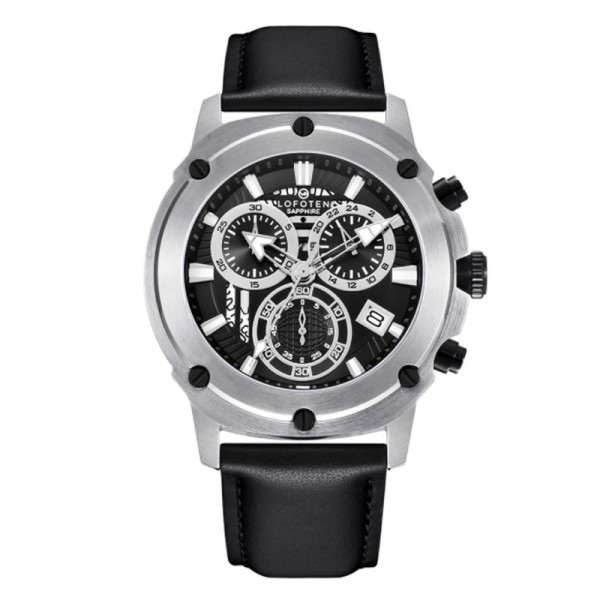 LOFOTEN F-6516MC-SS4 Silver Black Leather F 6516