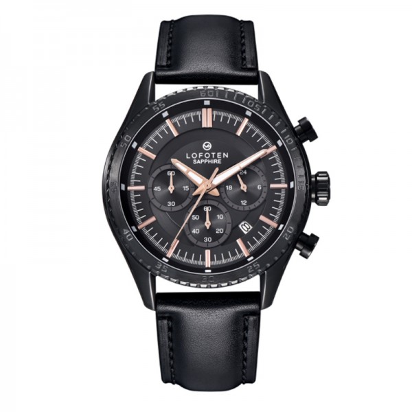 LOFOTEN F-6518MC-BK4 Full Black Leather Sapphire F 6518