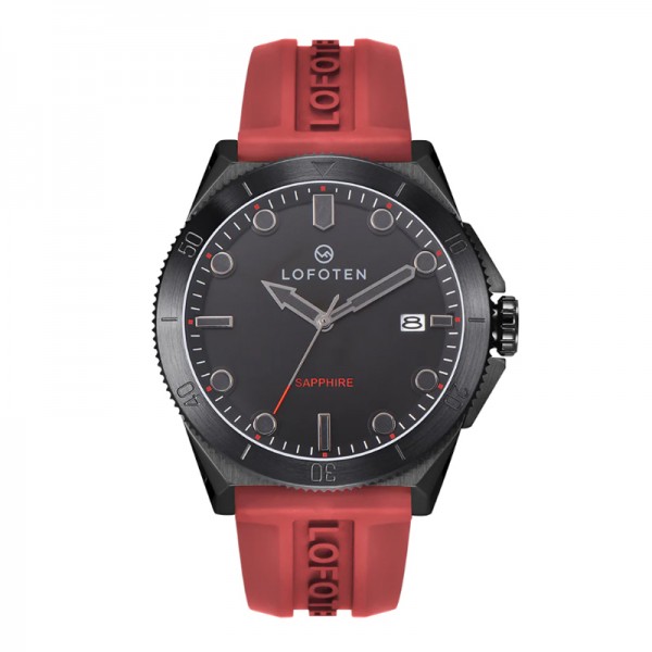 Lofoten F-6527M-BK-9 Black Red Rubber