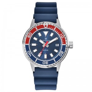 Lofoten F-6528MT-SS-5 Silver Red Blue Rubber