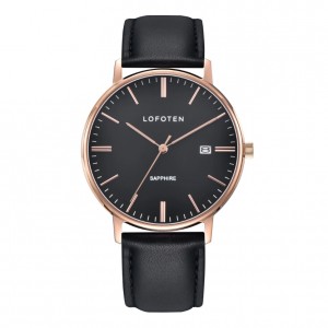 LOFOTEN F-8109M-RG4 Rosegold Black Man Leather