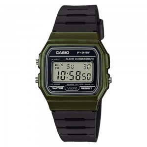 Casio F-91WM-3ADF Green