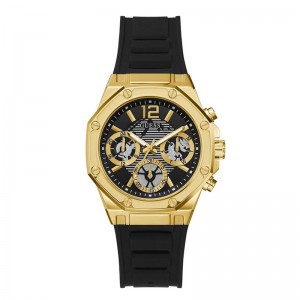 Guess GW0256L1 Gold Steel Black Rubber