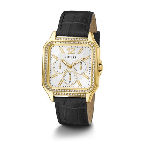 Guess GW0309L2  Gold Steel Black Leather