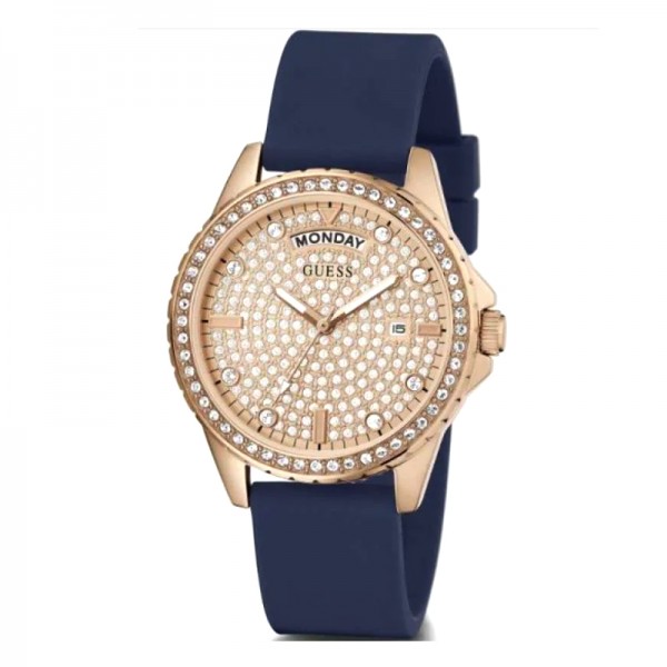 Guess GW0358L1 Rosegold Blue Diamond