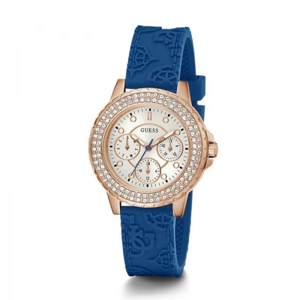 Guess GW0411L2 Crown Jewel Blue Rubber Lady