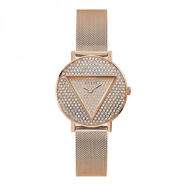 Guess GW0477L3 Iconic Rosegold Mesh Strap Diamond