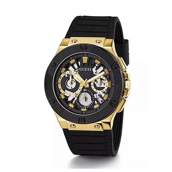 Guess GW0487G5 Black Circuit Gold Black Rubber