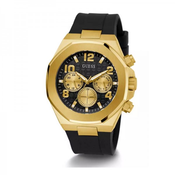 Guess GW0583G2 Empire Day Date Gold Black Rubber