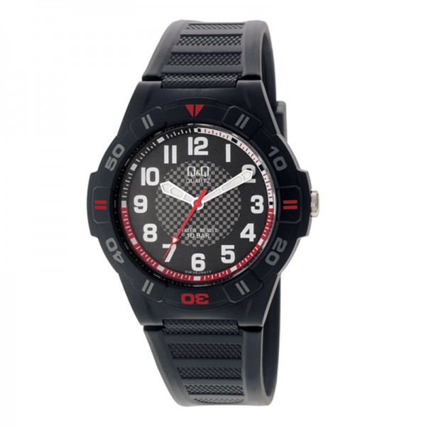 Q&Q GW36J001Y Black Red Man