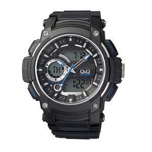 Q&Q GW90J003Y Black Blue Man