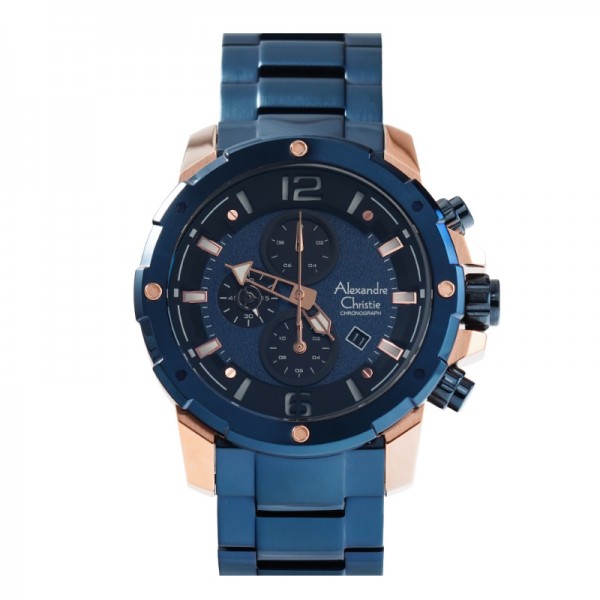 Alexandre Christie AC 6410 Rosegold Blue Man MCBURBU