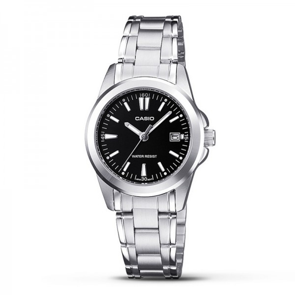 Casio LTP-1215A-1A2DF Silver Black Lady