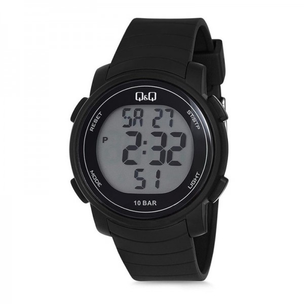 Q&Q M122J011Y Full Black Digital Man