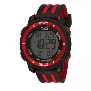 Q&Q M170J802Y  Black Red Rubber Man