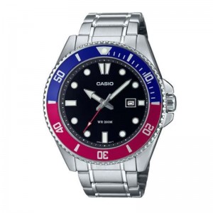 Casio MDV-107D-1A3VDF Steel Red Blue