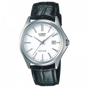 Casio MTP-1183E-7ADF Silver White Black Leather