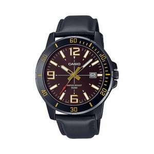 Casio MTP-VD01BL-5BVUDF Black Leather