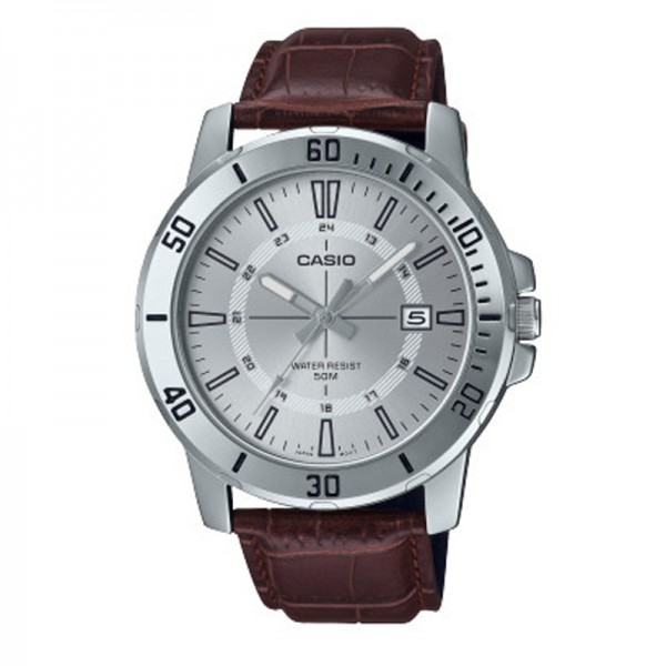 Casio MTP-VD01L-7CVUDF Silver Brown