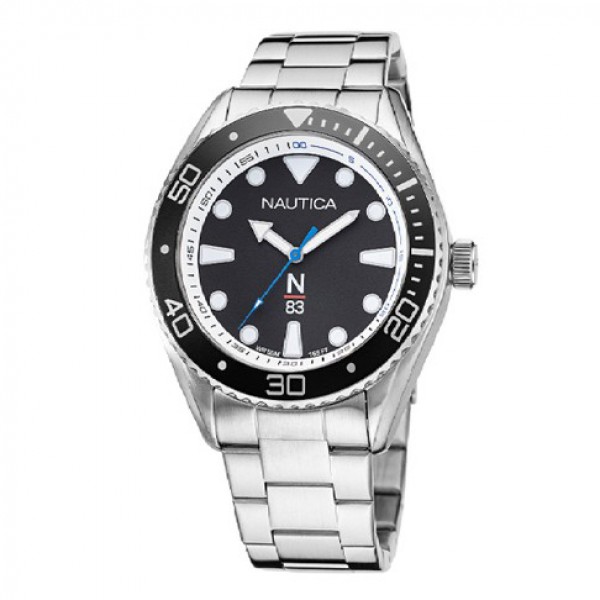 Nautica NAPFWF117 Silver Black Steel