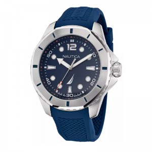 Nautica NAPKMF201 Silver Blue Rubber