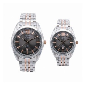Alexandre Christie AC 8501 Silver Rosegold Black Couple