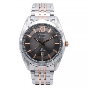 Alexandre Christie AC 8501 Silver Rosegold Black Man