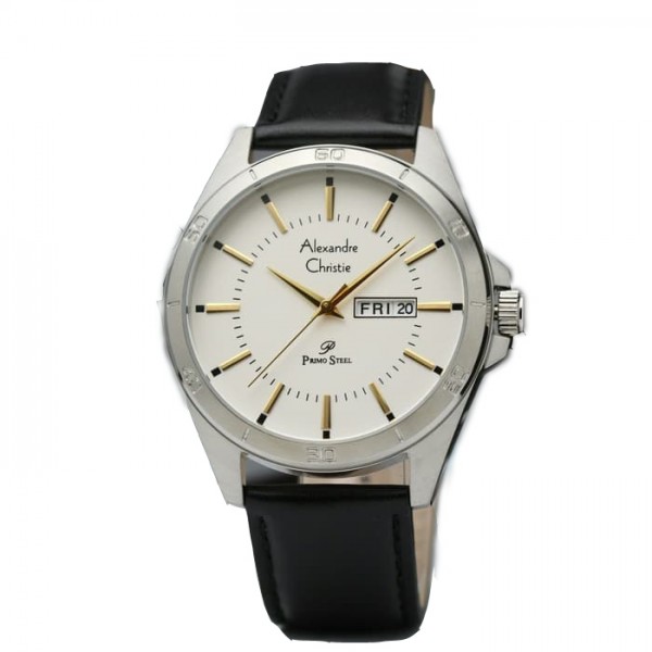 Alexandre Christie AC 1011 Silver White Leather MELSSSL